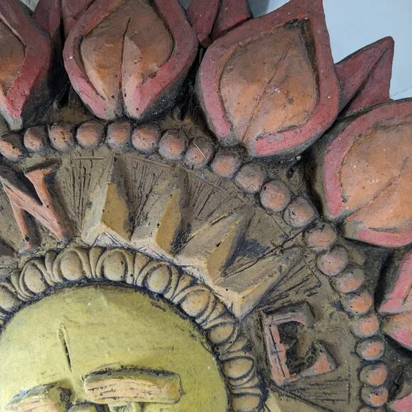 Vintage Vanguard Studios Sun Compass Vanathane Sculpture wall hanging art 1967